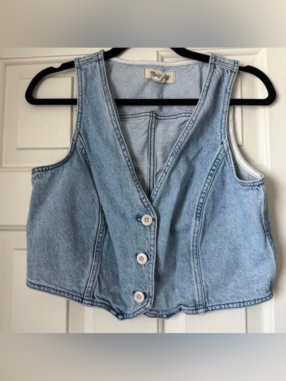 Madewell Light Blue Denim Vest